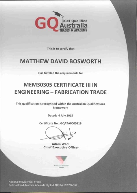 metal fabrication award victoria|Certificate III in Engineering .